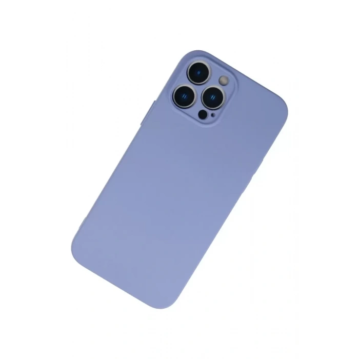 Apple iPhone 13 Pro Max Kılıf Nano içi Kadife Silikon - Lila