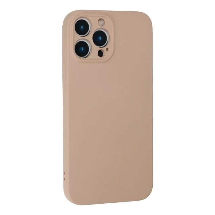 Apple iPhone 13 Pro Max Kılıf Nano içi Kadife Silikon - Pudra