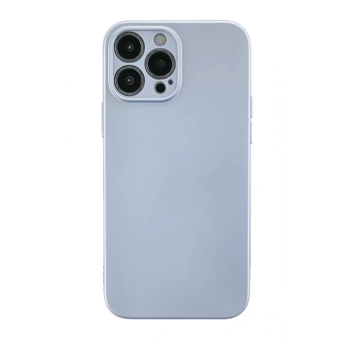 Apple iPhone 13 Pro Max Kılıf Nano içi Kadife Silikon - Sky Blue
