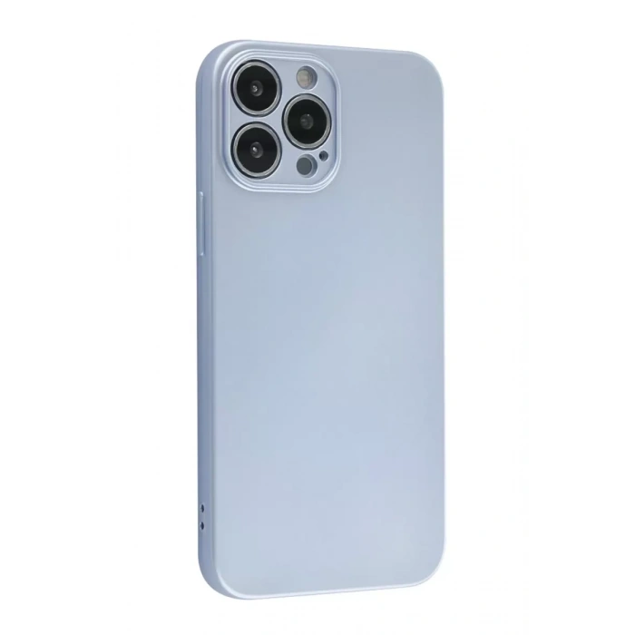 Apple iPhone 13 Pro Max Kılıf Nano içi Kadife Silikon - Sky Blue