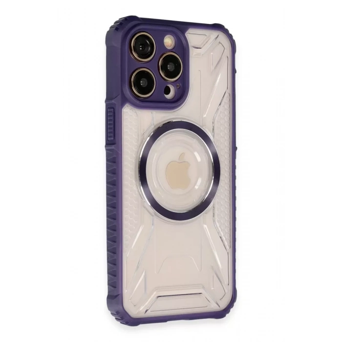 Apple iPhone 13 Pro Max Kılıf Prag Magneticsafe Kapak - Derin Mor