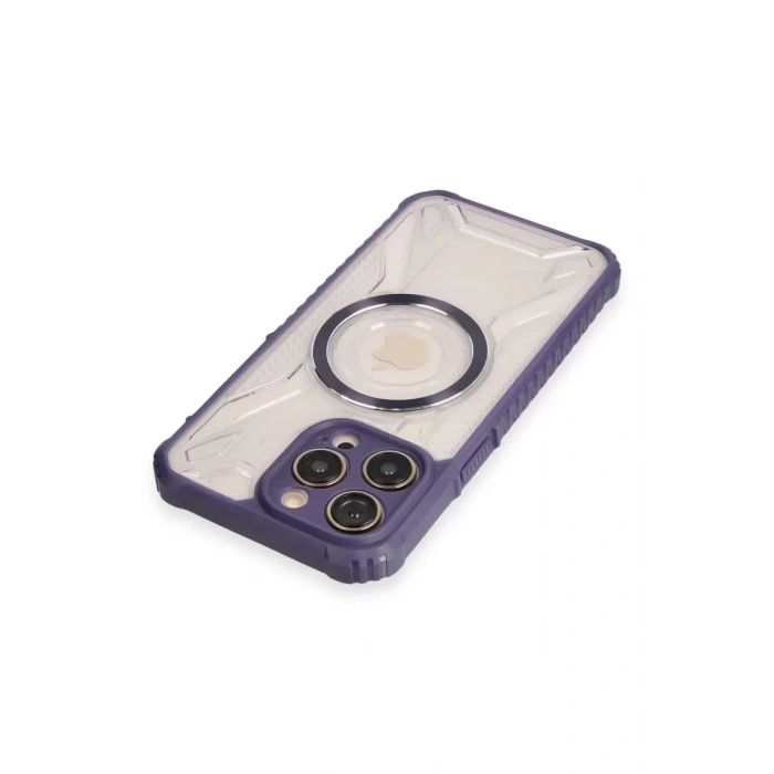 Apple iPhone 13 Pro Max Kılıf Prag Magneticsafe Kapak - Derin Mor