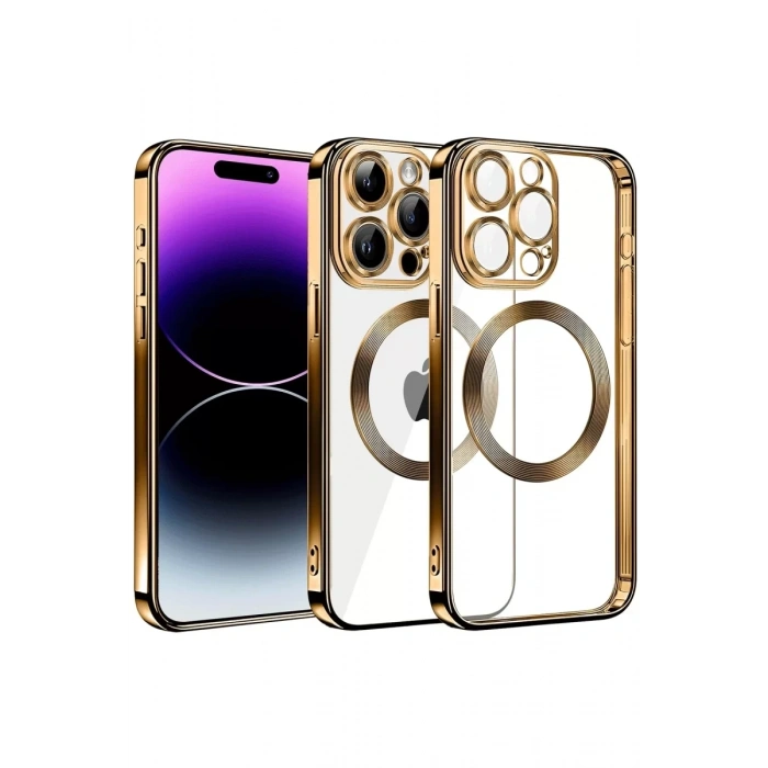 Apple iPhone 13 Pro Max Kılıf Slot Silikon - Gold