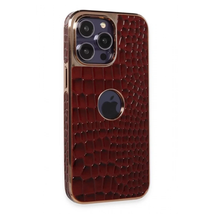 Apple iPhone 13 Pro Max Kılıf Snake Kapak - Bordo