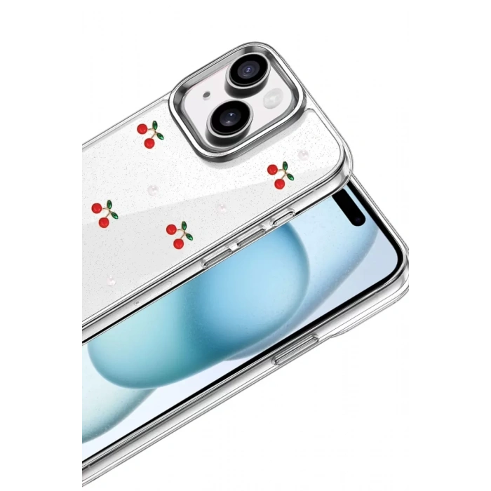 Apple iPhone 14 Fiyonk Desenli Kapak - Desen 9