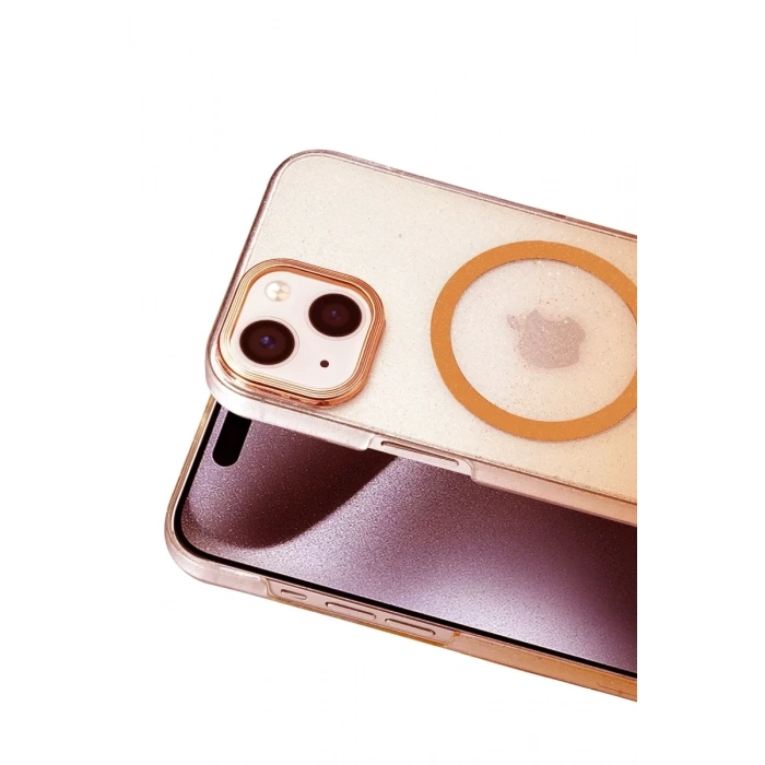 Apple iPhone 14 Glossy Magsafe Kapak - Turuncu