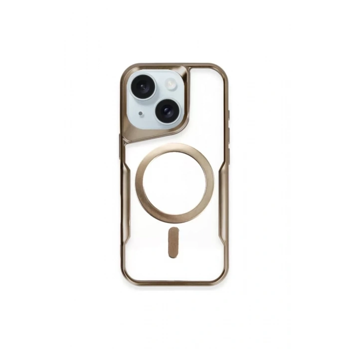 Apple iPhone 14 Kılıf Boyi Magsafe Silikon Kapak - Kahverengi