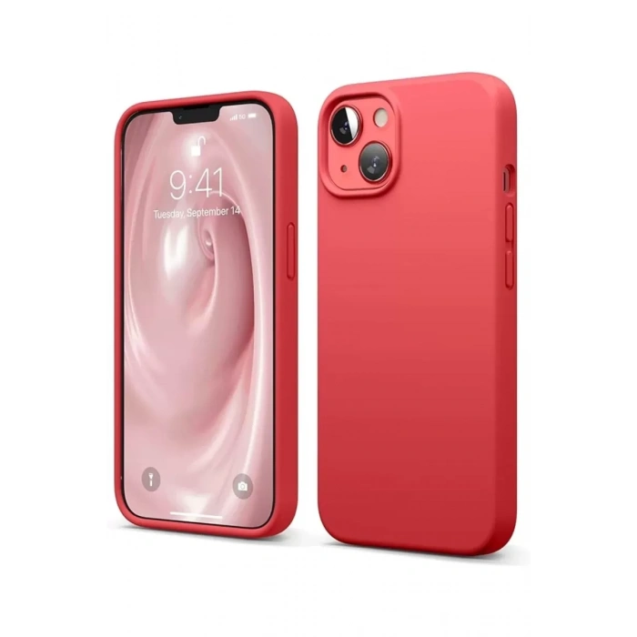 Apple iPhone 14 Kılıf First Silikon - Kırmızı
