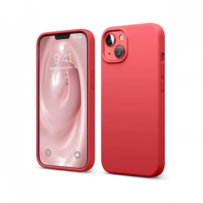Apple iPhone 14 Kılıf First Silikon - Kırmızı