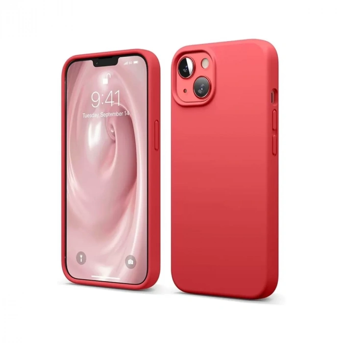Apple iPhone 14 Kılıf First Silikon - Kırmızı