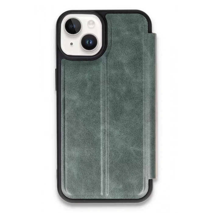 Apple iPhone 14 Kılıf Flip Cover - Koyu Yeşil