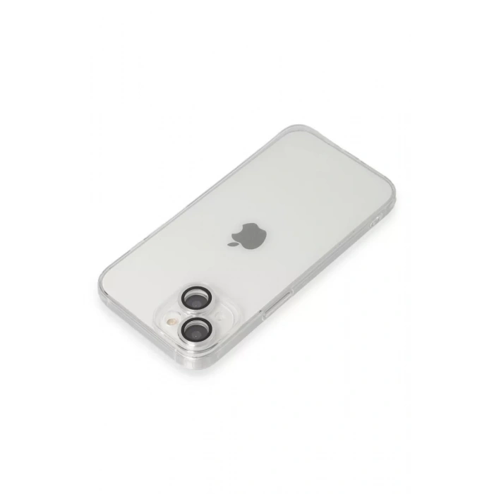 Apple iPhone 14 Kılıf Luko Lens Silikon - Gümüş
