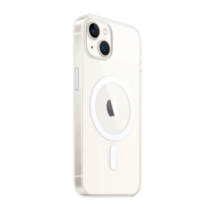 Apple iPhone 14 Kılıf Magneticsafe Şeffaf Silikon - Şeffaf