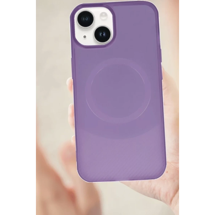 Apple iPhone 14 Kılıf Maya Karbon Kapak - Lacivert