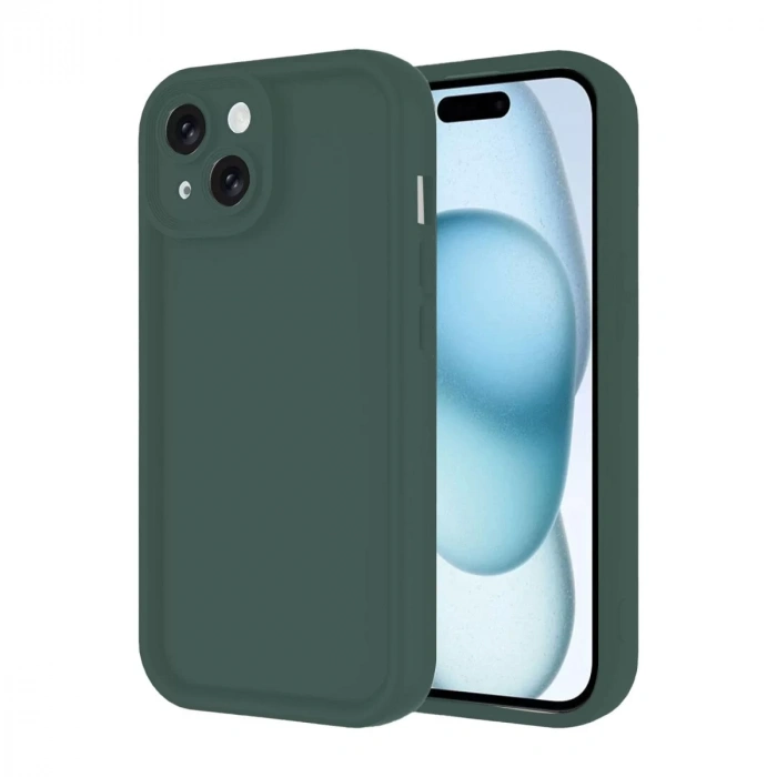 Apple iPhone 14 Kılıf Viera Silikon - Koyu Yeşil