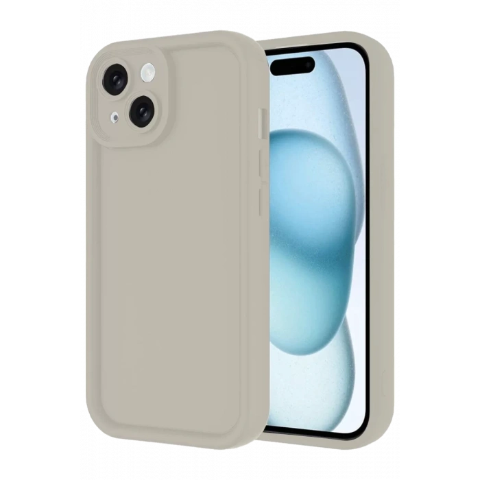 Apple iPhone 14 Kılıf Viera Silikon - Krem