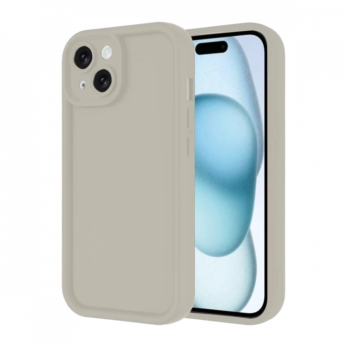 Apple iPhone 14 Kılıf Viera Silikon - Krem