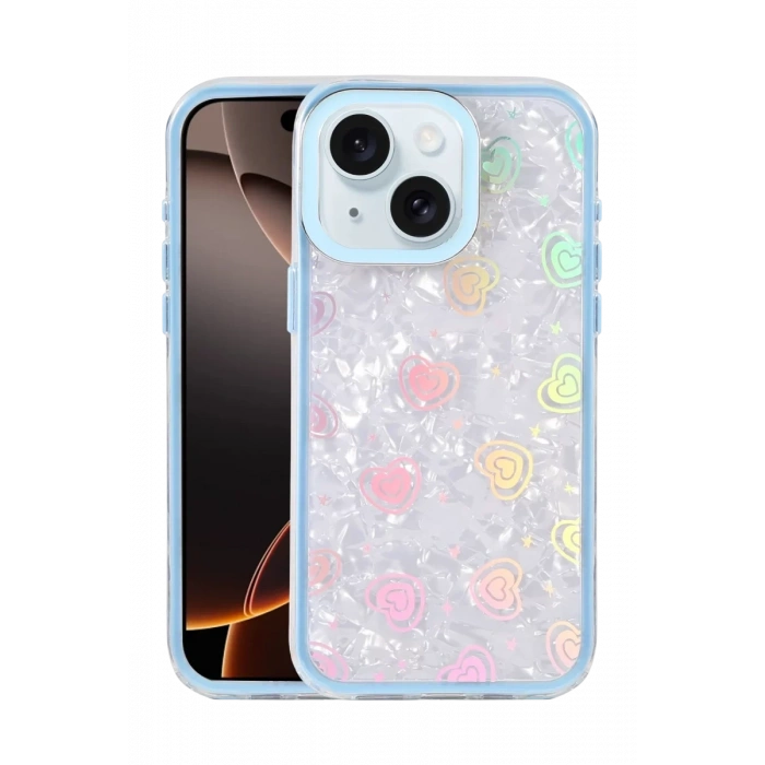 Apple iPhone 14 Lumi Desenli Kapak - Mavi