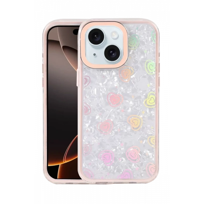 Apple iPhone 14 Lumi Desenli Kapak - Pembe
