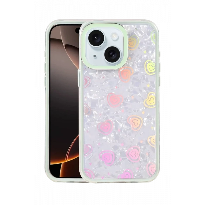 Apple iPhone 14 Lumi Desenli Kapak - Yeşil