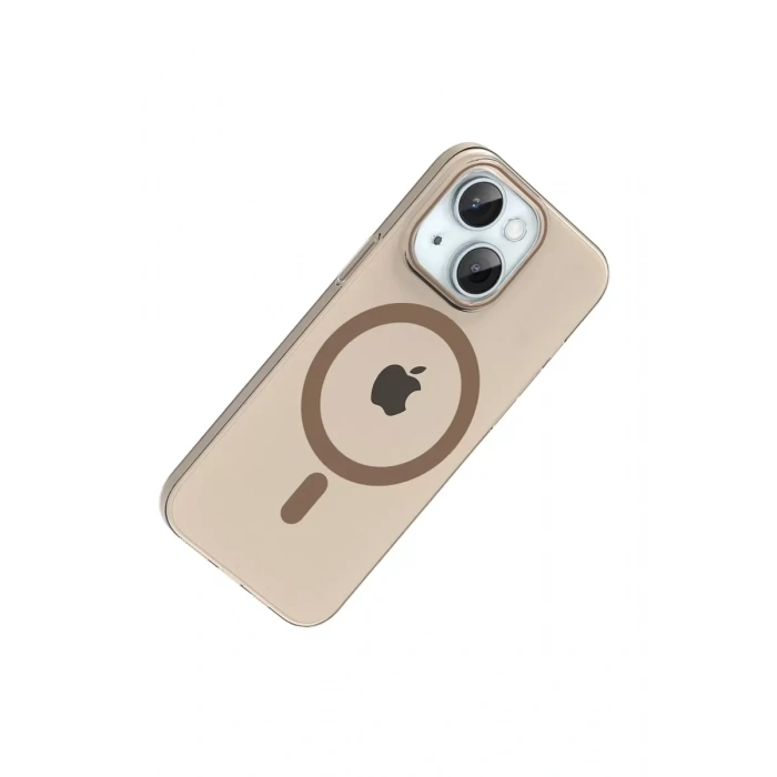 Apple iPhone 14 PC Blank Magsafe Kapak - Çöl Titanyum