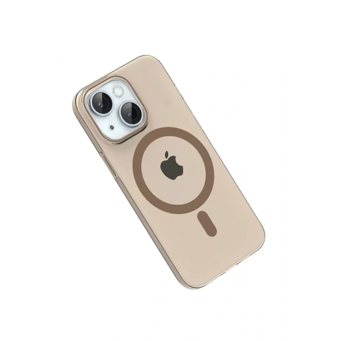 Apple iPhone 14 PC Blank Magsafe Kapak - Çöl Titanyum