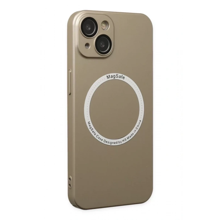 Apple iPhone 14 Plus Kılıf Jack Magneticsafe Lens Silikon - Gold