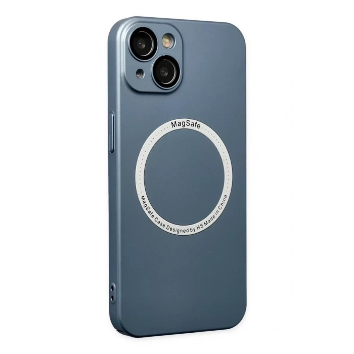 Apple iPhone 14 Plus Kılıf Jack Magneticsafe Lens Silikon - Sierra Blue