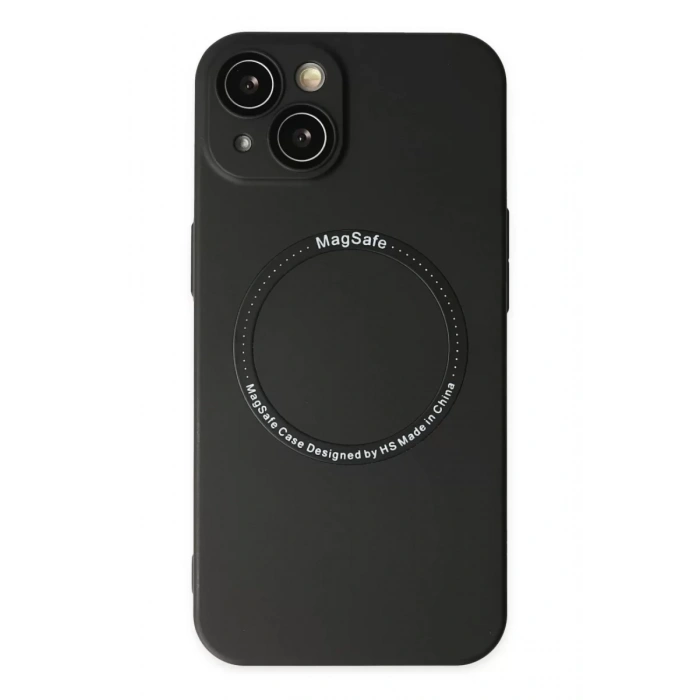Apple iPhone 14 Plus Kılıf Jack Magneticsafe Lens Silikon - Siyah