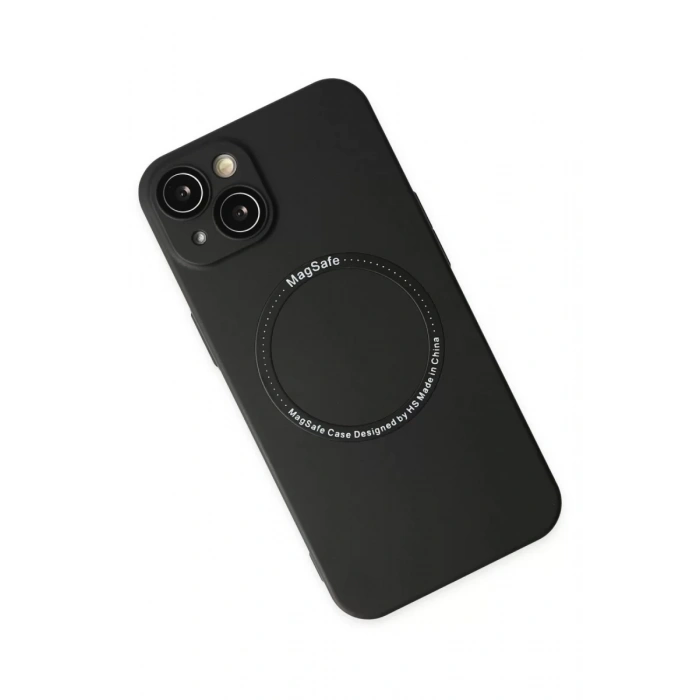 Apple iPhone 14 Plus Kılıf Jack Magneticsafe Lens Silikon - Siyah