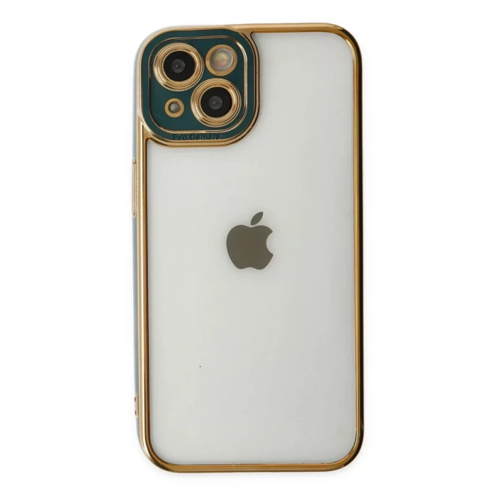 Apple iPhone 14 Plus Kılıf Liva Lens Silikon - Yeşil