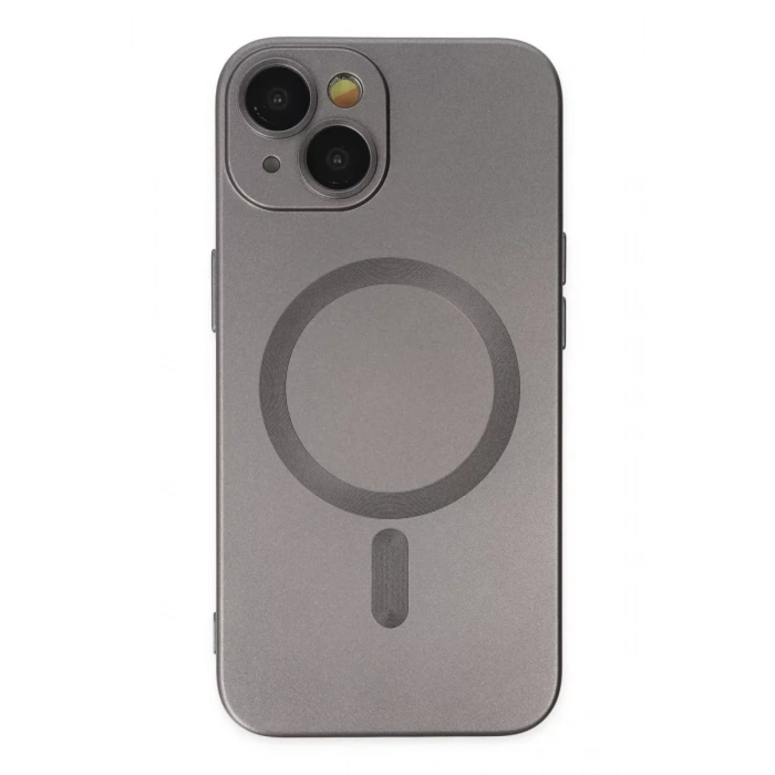 Apple iPhone 14 Plus Kılıf Moshi Lens Magneticsafe Silikon - Füme