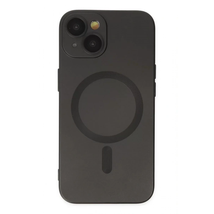 Apple iPhone 14 Plus Kılıf Moshi Lens Magneticsafe Silikon - Siyah