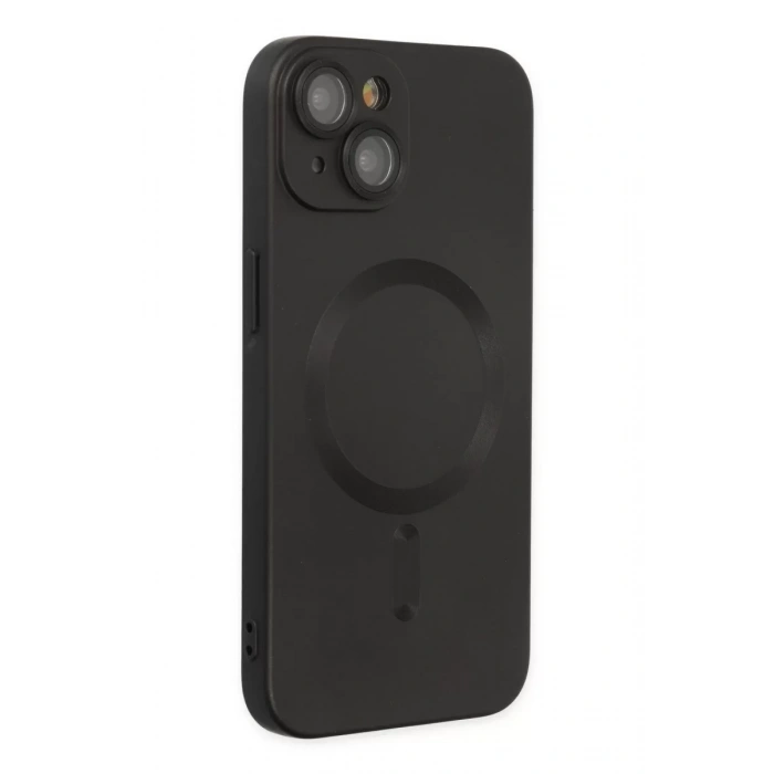 Apple iPhone 14 Plus Kılıf Moshi Lens Magneticsafe Silikon - Siyah