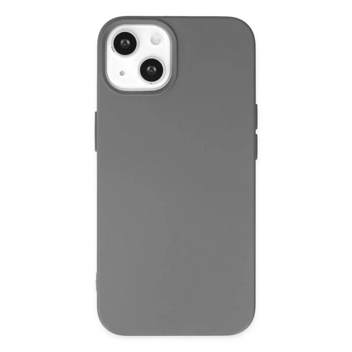 Apple iPhone 14 Plus Kılıf Nano içi Kadife Silikon - Gri