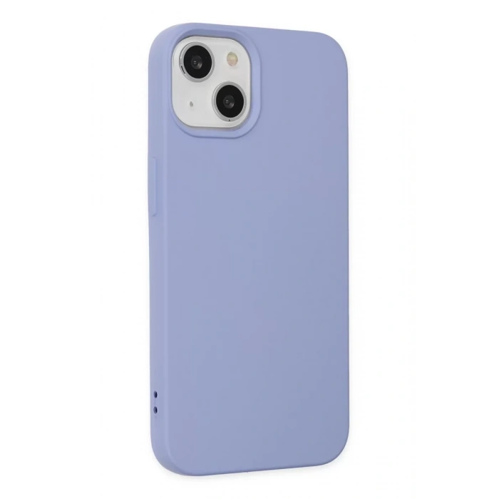 Apple iPhone 14 Plus Kılıf Nano içi Kadife Silikon - Lila