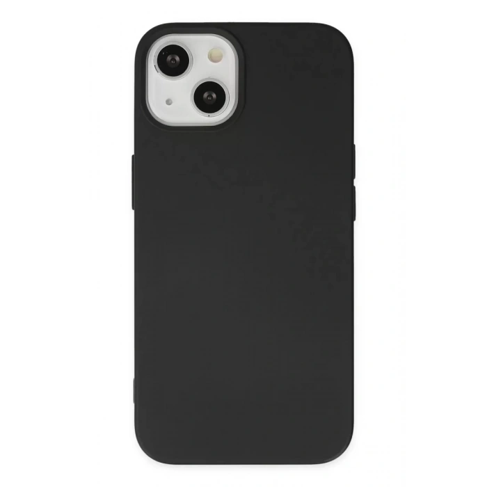 Apple iPhone 14 Plus Kılıf Nano içi Kadife Silikon - Siyah
