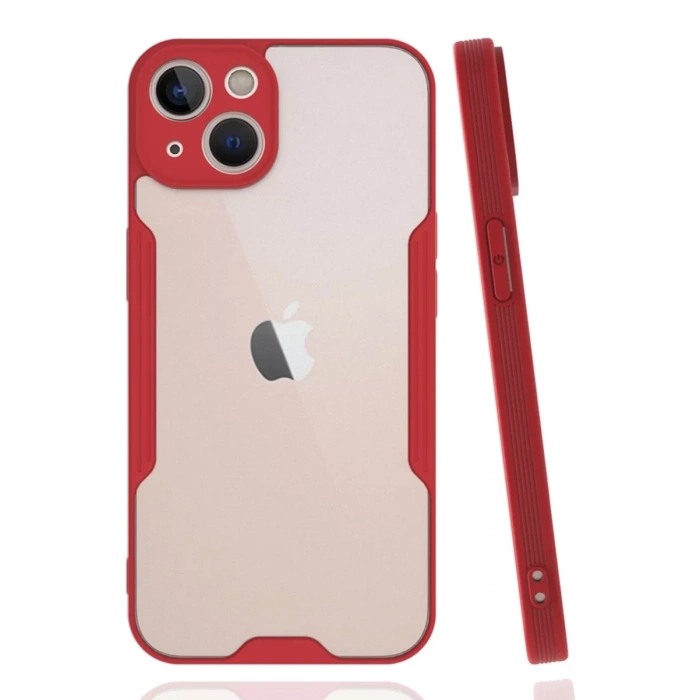 Apple iPhone 14 Plus Kılıf Platin Silikon - Kırmızı