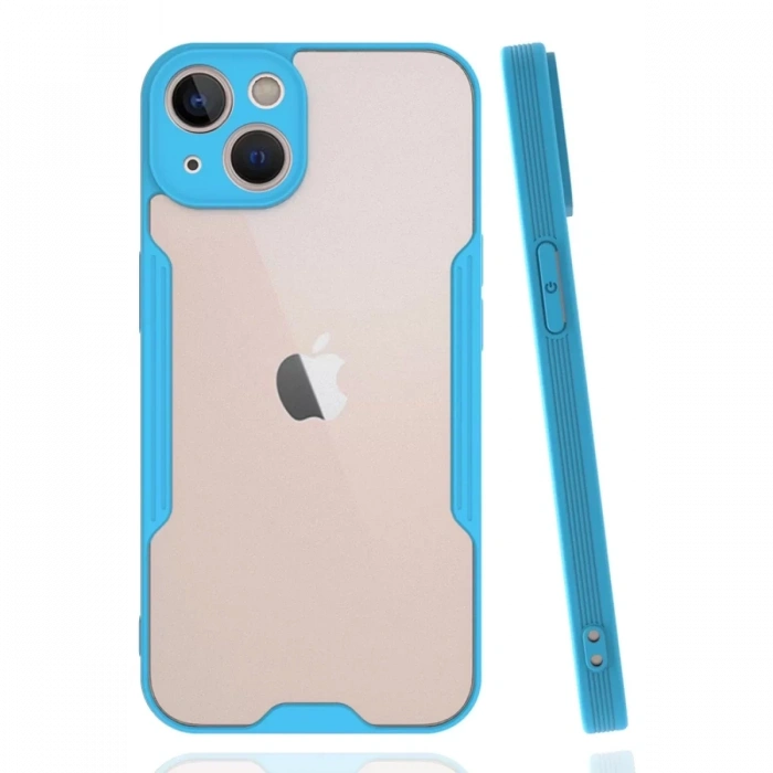 Apple iPhone 14 Plus Kılıf Platin Silikon - Mavi