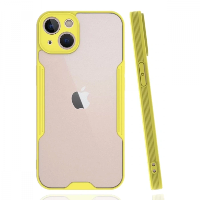 Apple iPhone 14 Plus Kılıf Platin Silikon - Sarı
