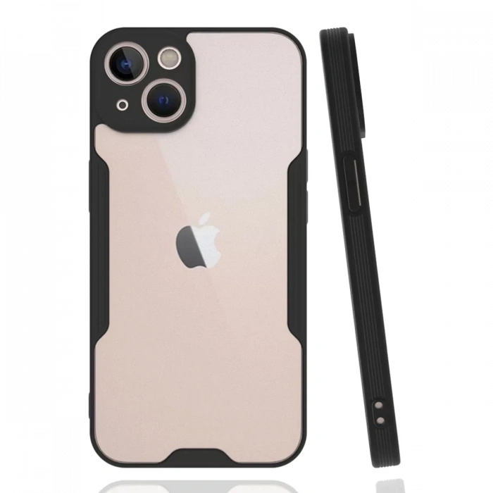 Apple iPhone 14 Plus Kılıf Platin Silikon - Siyah