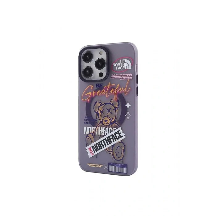 Apple iPhone 14 Pro Kılıf Apollo Magneticsafe Desenli Kapak - Apollo Mor - 2