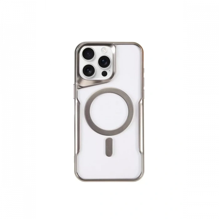 Apple iPhone 14 Pro Kılıf Boyi Magsafe Silikon Kapak - Gümüş