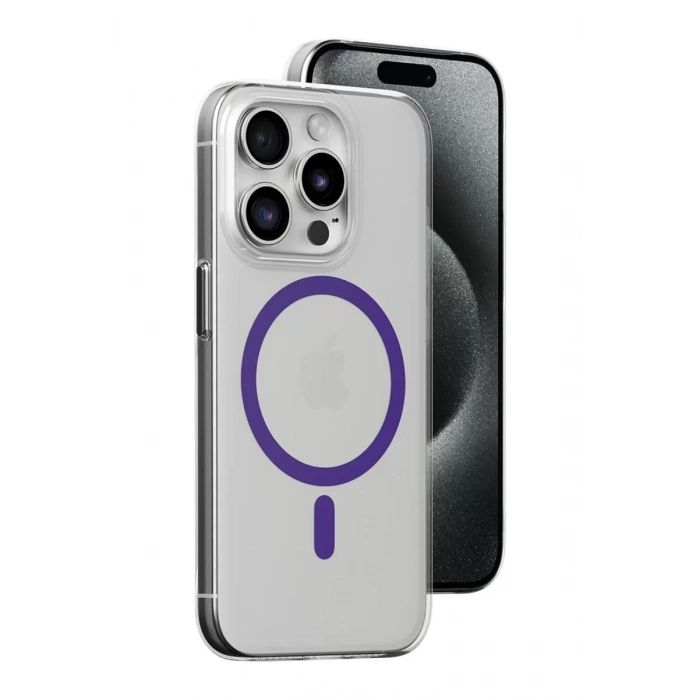 Apple iPhone 14 Pro Kılıf Bubble Magsafe Kapak - Mor