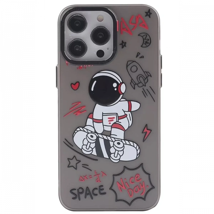Apple iPhone 14 Pro Kılıf Desenli Kapak - Siyah - 1