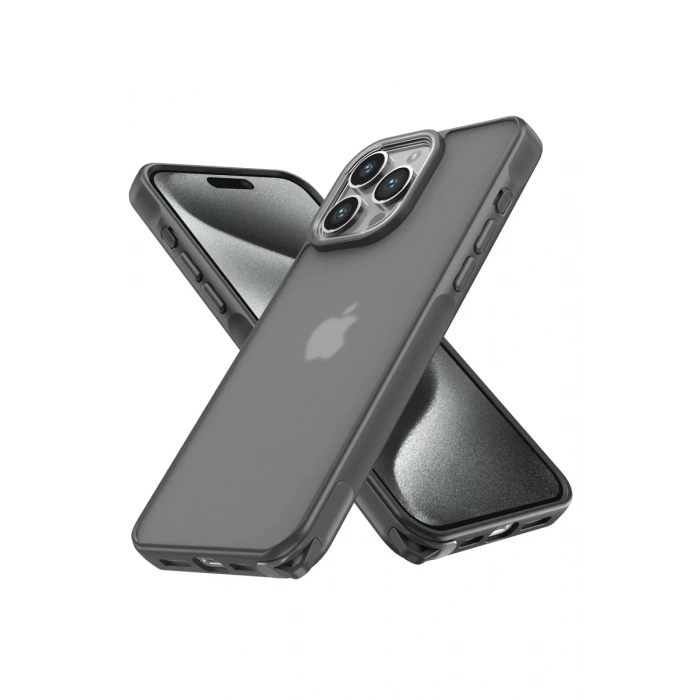 Apple iPhone 14 Pro Kılıf Elegant Kapak - Titan Gri