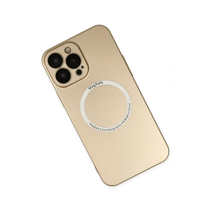 Apple iPhone 14 Pro Kılıf Jack Magneticsafe Lens Silikon - Gold