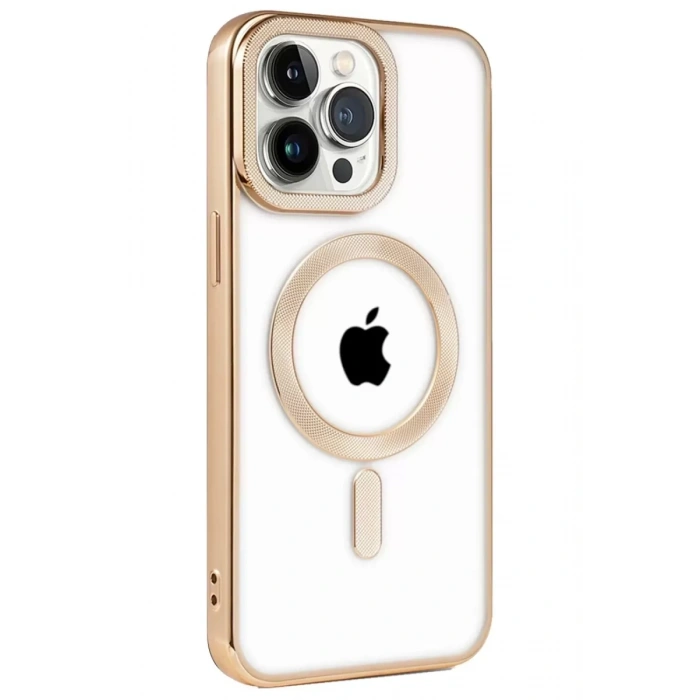 Apple iPhone 14 Pro Kılıf Kronos Magsafe Kapak - Gold
