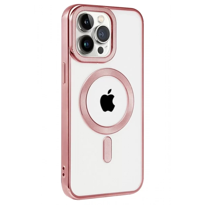 Apple iPhone 14 Pro Kılıf Kronos Magsafe Kapak - Rose Gold