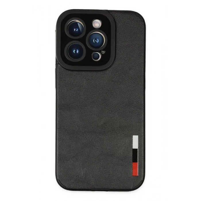 Apple iPhone 14 Pro Kılıf Loop Deri Silikon - Siyah